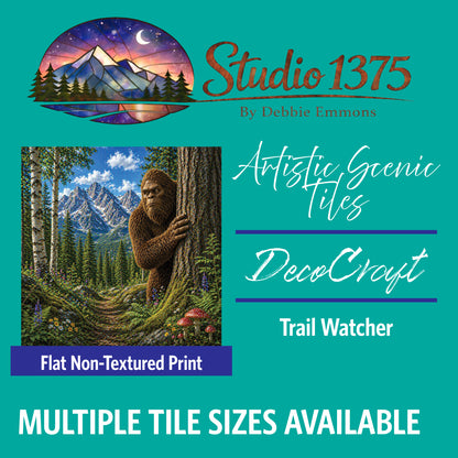 DecoCraft - Studio 1375 - Scenic Tiles Series - Bigfoot - Trail Watcher
