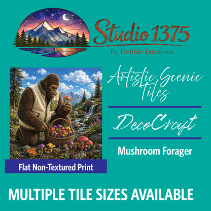 DecoCraft - Studio 1375 - Scenic Tiles Series - Bigfoot - Mushroom Forager