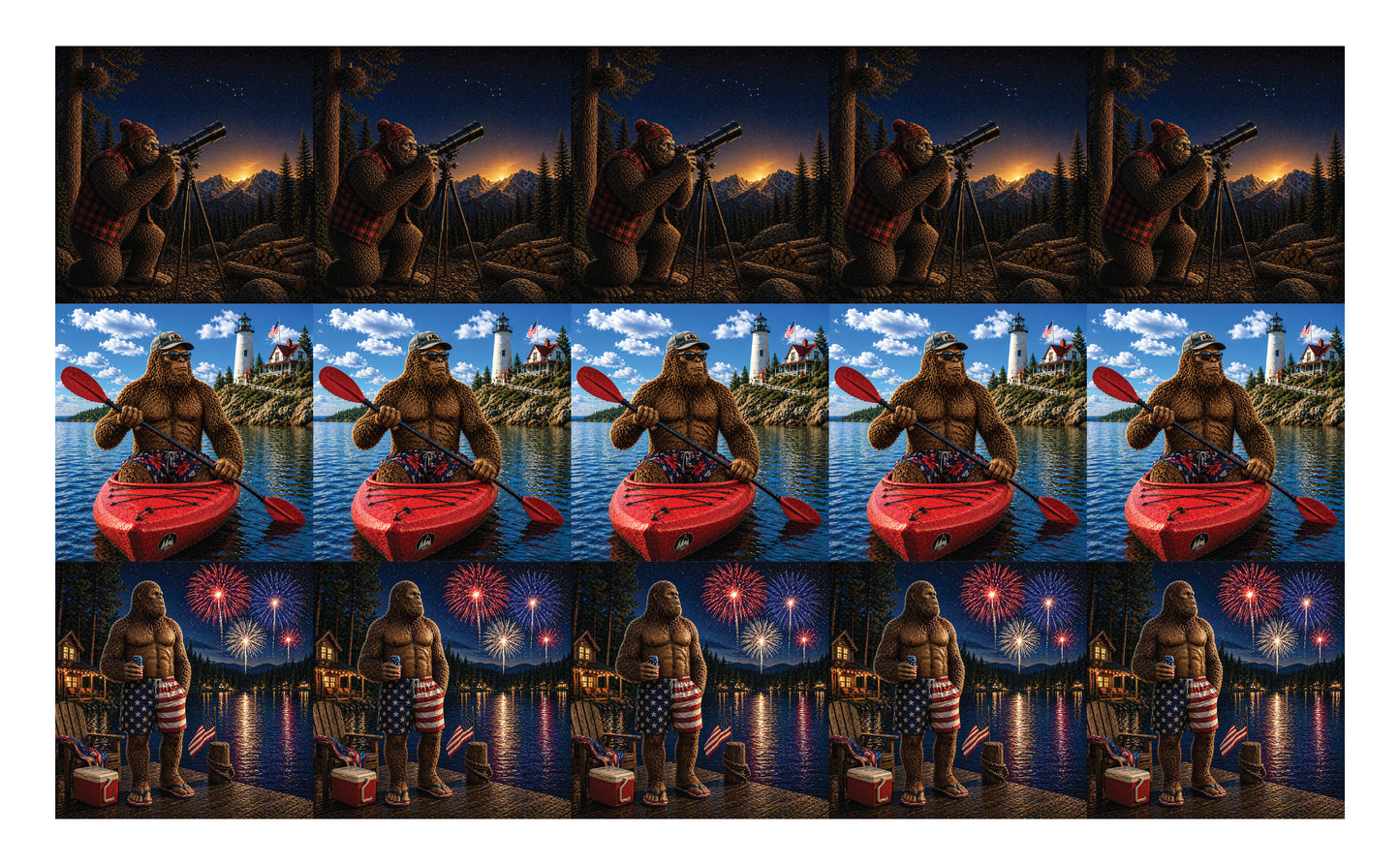 DecoCraft - Studio 1375 - Scenic Tiles Series - Sasquatch Adventures Assortment
