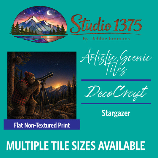 DecoCraft - Studio 1375 - Scenic Tiles Series - Sasquatch - Stargazer