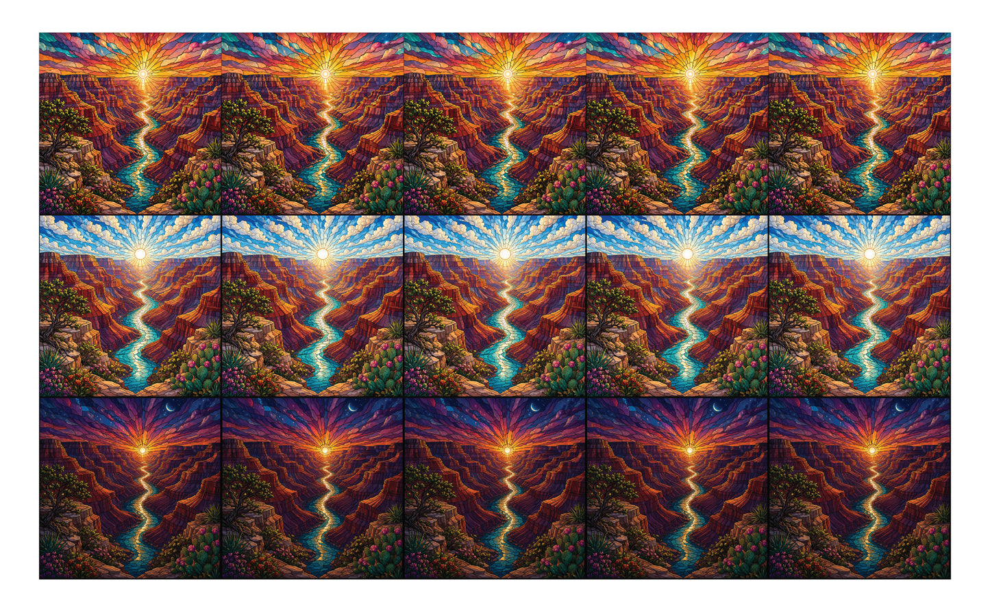 DecoCraft - Studio 1375 - Scenic Elevated Texture Tiles - Cannonlight Progression Assortment