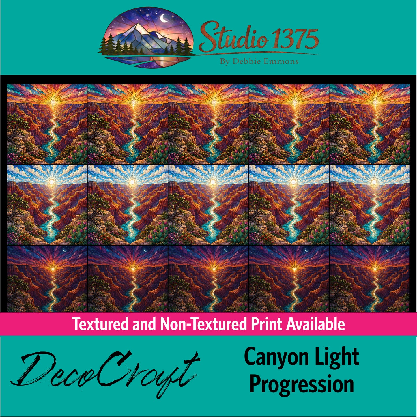DecoCraft - Studio 1375 - Scenic Elevated Texture Tiles - Cannonlight Progression Assortment