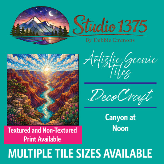 DecoCraft - Studio 1375 -Scenic Elevated Texture Tiles - Canyon at Noon