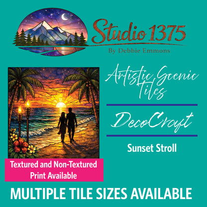 DecoCraft - Studio 1375 -Scenic Elevated Texture Tiles - Sunset Stroll