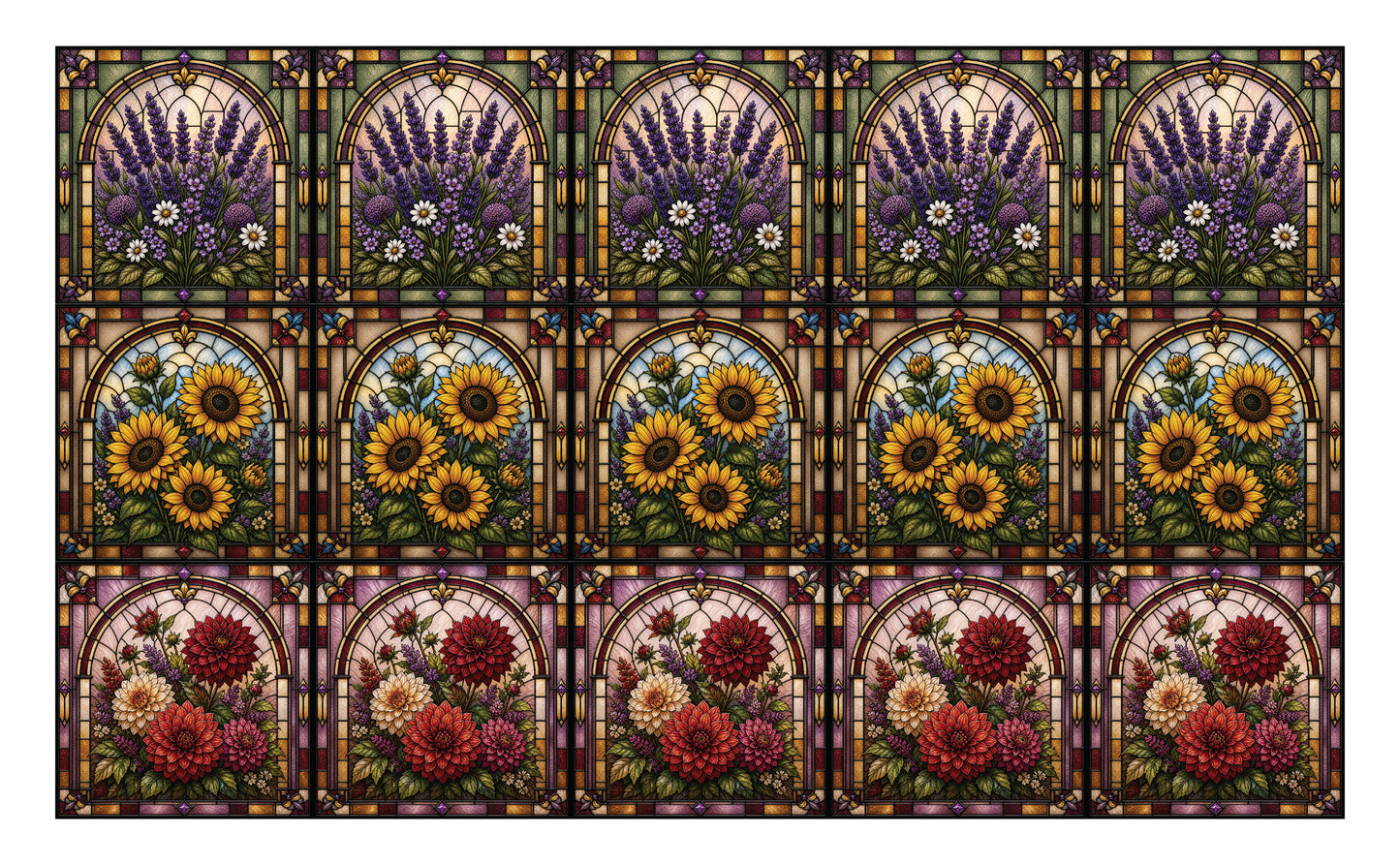 DecoCraft - Studio 1375 - Scenic Elevated Texture Tiles - Garden Window Assortment