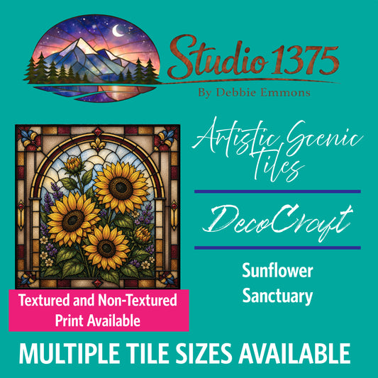 DecoCraft - Studio 1375 - Scenic Elevated Texture Tiles - Sunflower Sanctuary