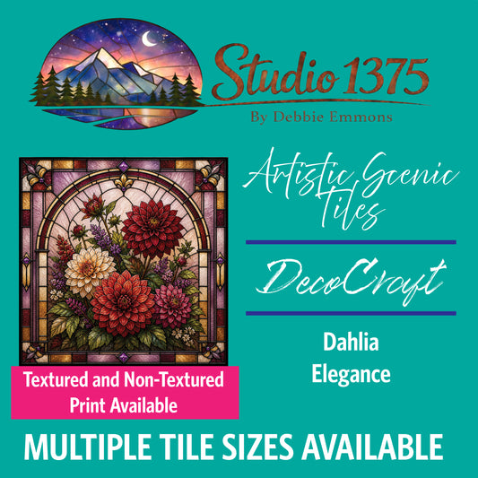 DecoCraft - Studio 1375 - Scenic Elevated Texture Tiles - Dahlia Elegance