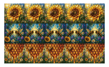 DecoCraft - Studio 1375 - Scenic Elevated Texture Tiles - Golden Hive Assortment