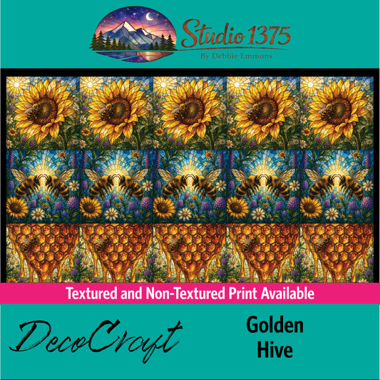 DecoCraft - Studio 1375 - Scenic Elevated Texture Tiles - Golden Hive Assortment