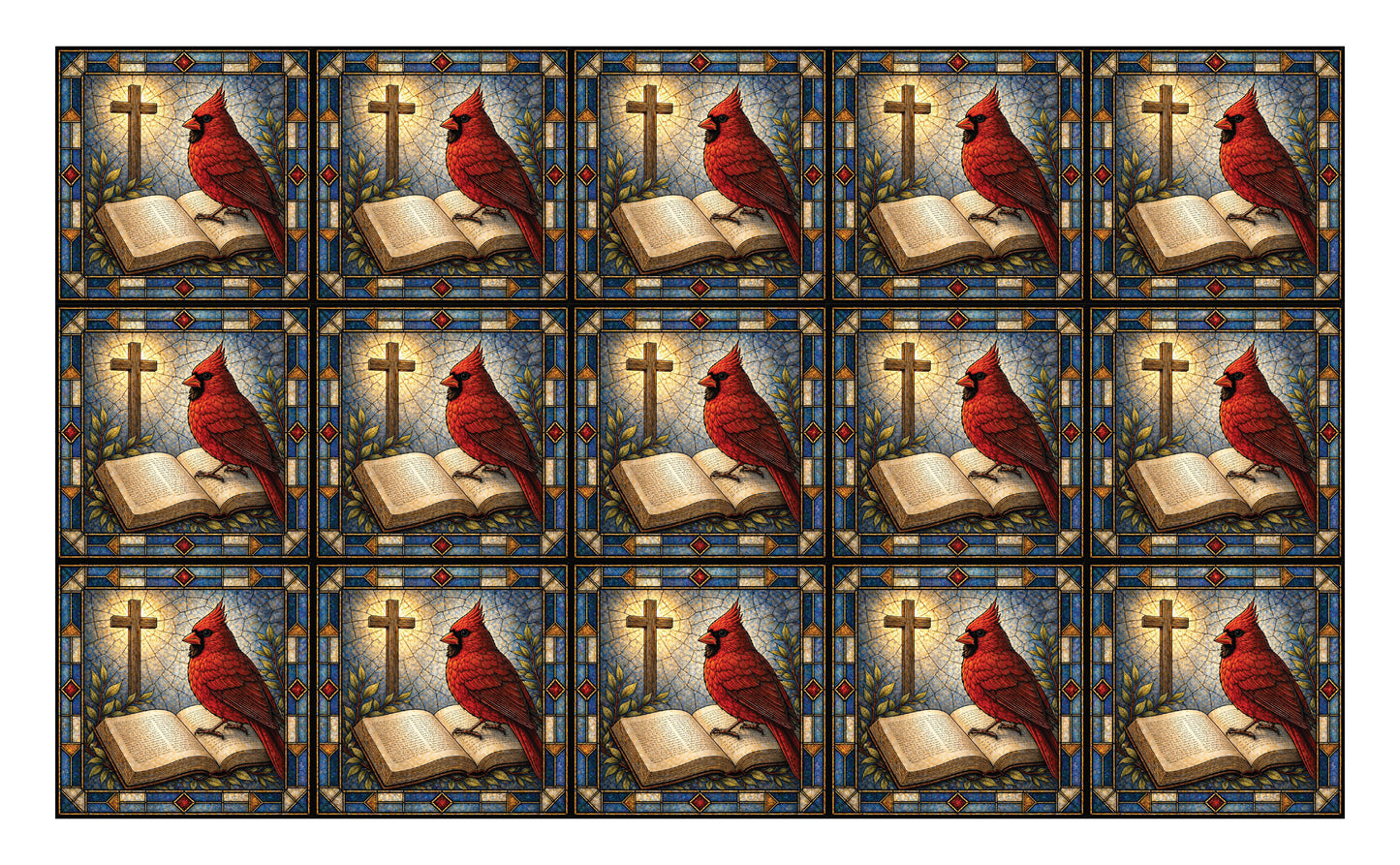 DecoCraft - Studio 1375 - Scenic Tiles Series - Faithful Cardinal