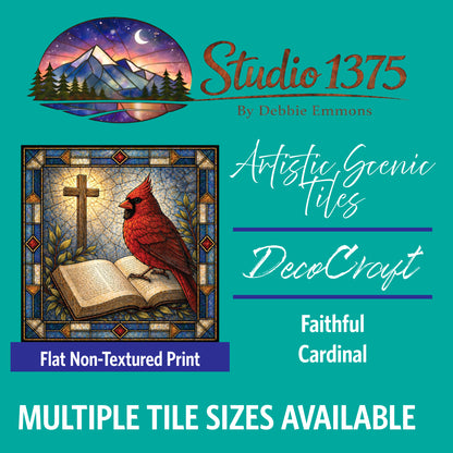 DecoCraft - Studio 1375 - Scenic Tiles Series - Faithful Cardinal