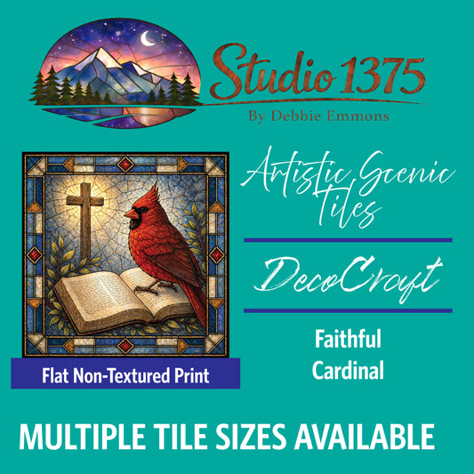 DecoCraft - Studio 1375 - Scenic Tiles Series - Faithful Cardinal