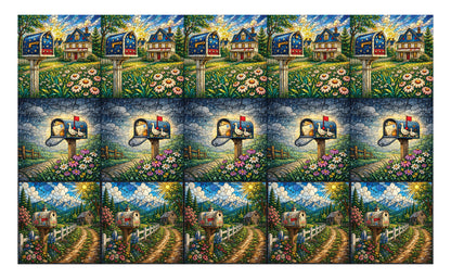 DecoCraft - Studio 1375 - Scenic Elevated Texture Tiles - Countryside Mailboxes Assortment