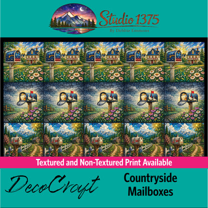 DecoCraft - Studio 1375 - Scenic Elevated Texture Tiles - Countryside Mailboxes Assortment