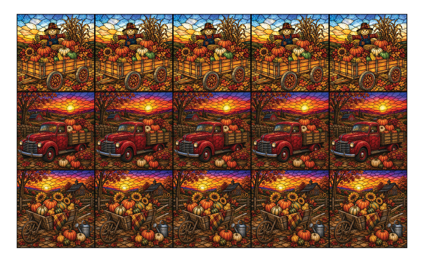 DecoCraft - Studio 1375 - Scenic Elevated Texture Tiles - Autumn Harvest Assortment