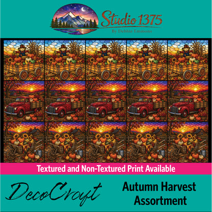 DecoCraft - Studio 1375 - Scenic Elevated Texture Tiles - Autumn Harvest Assortment