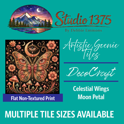 DecoCraft - Studio 1375 - Scenic Tiles Series - Celestial Wings - Moon Petal