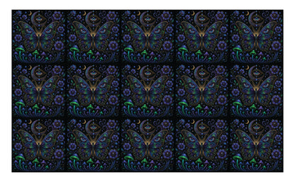 DecoCraft - Studio 1375 - Scenic Tiles Series - Celestial Wings - Midnight Flutter