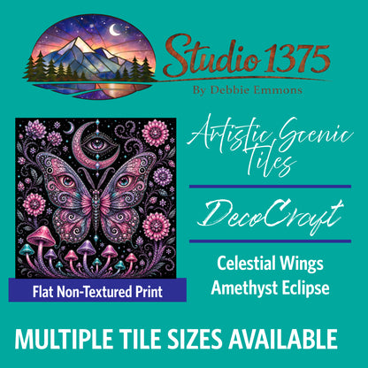 DecoCraft - Studio 1375 - Scenic Tiles Series - Celestial Wings - Amethyst Eclipse