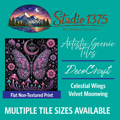 DecoCraft - Studio 1375 - Scenic Tiles Series - Celestial Wings - Velvet Moonwing