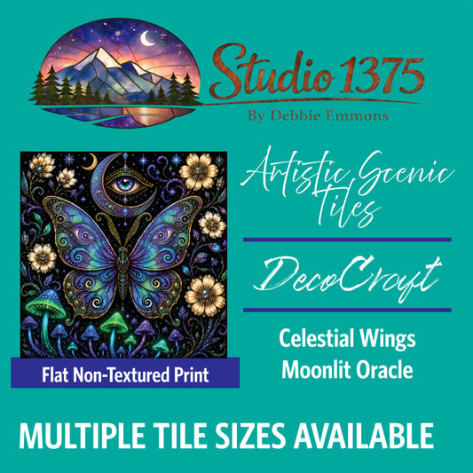 DecoCraft - Studio 1375 - Scenic Tiles Series - Celestial Wings - Moonlit Oracle