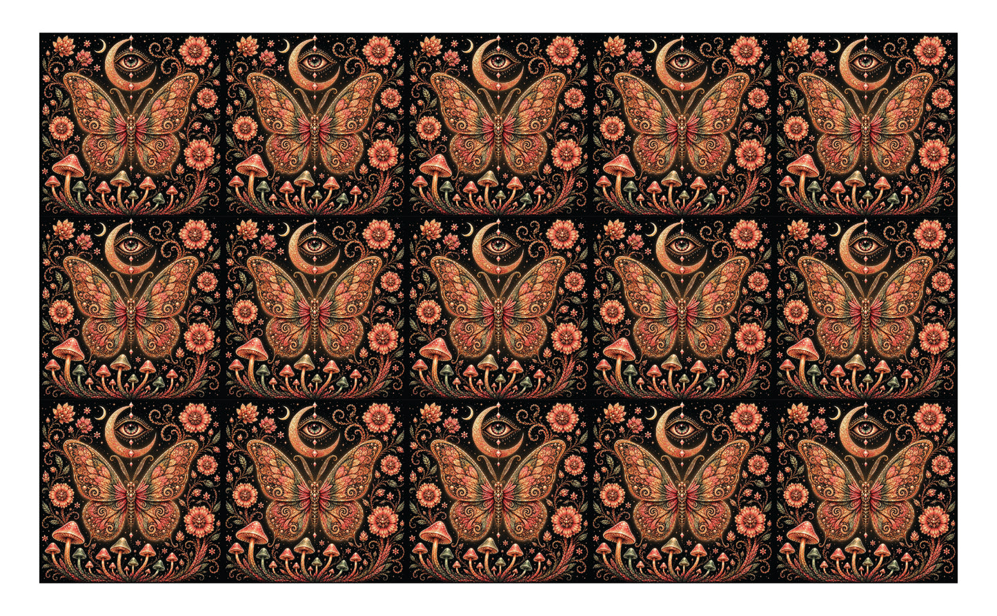 DecoCraft - Studio 1375 - Scenic Tiles Series - Celestial Wings - Moonveil Papillon