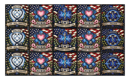DecoCraft - Studio 1375 - Scenic Tiles Series - Everyday Heroes - Medical Assortment