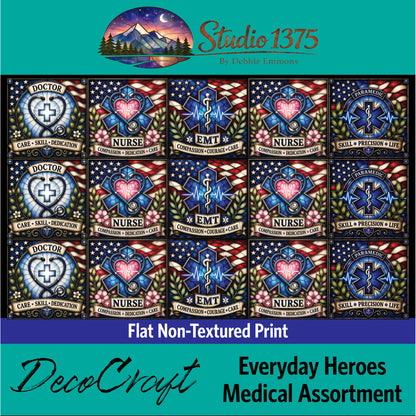 DecoCraft - Studio 1375 - Scenic Tiles Series - Everyday Heroes - Medical Assortment