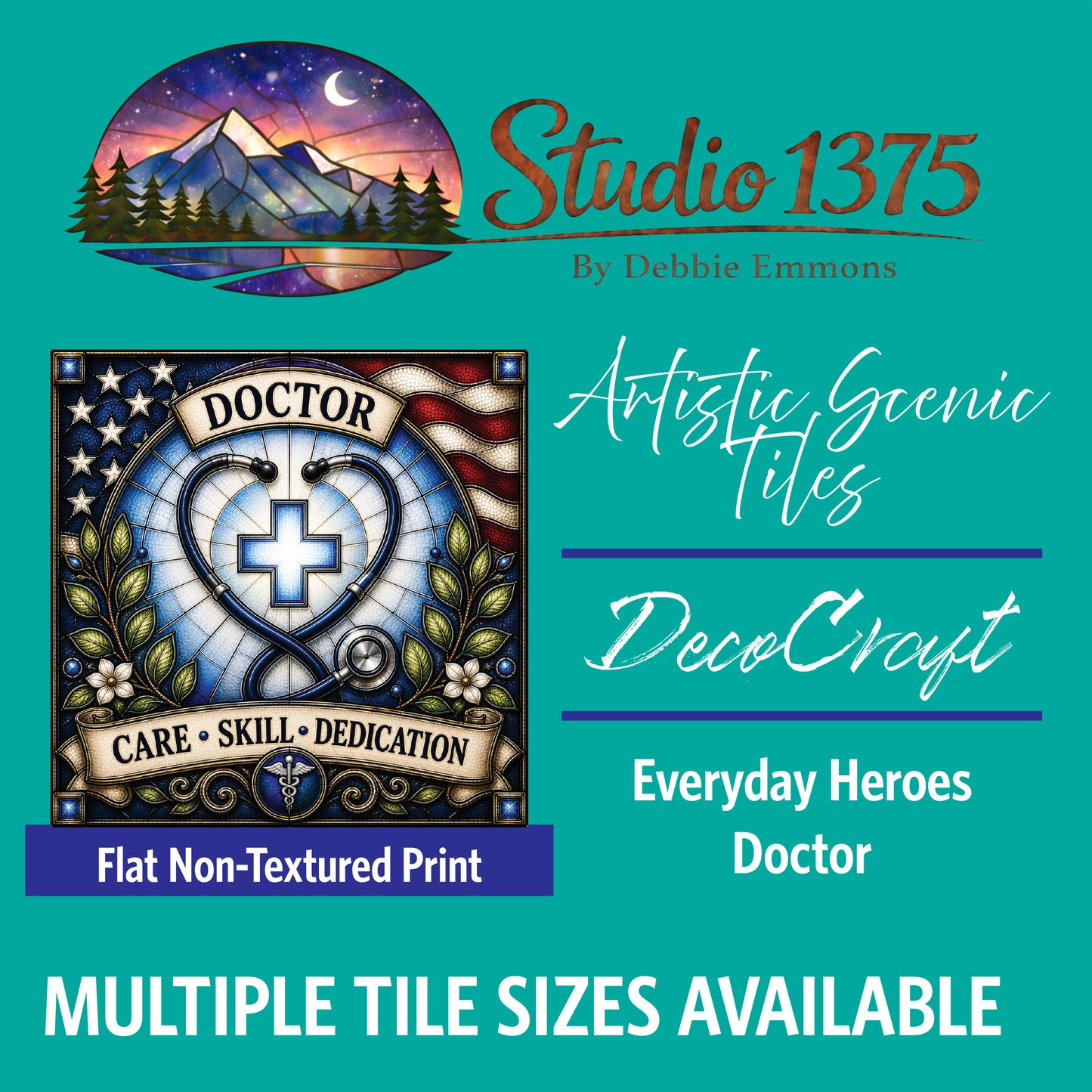 DecoCraft - Studio 1375 - Scenic Tiles Series - Everyday Heroes - Doctor