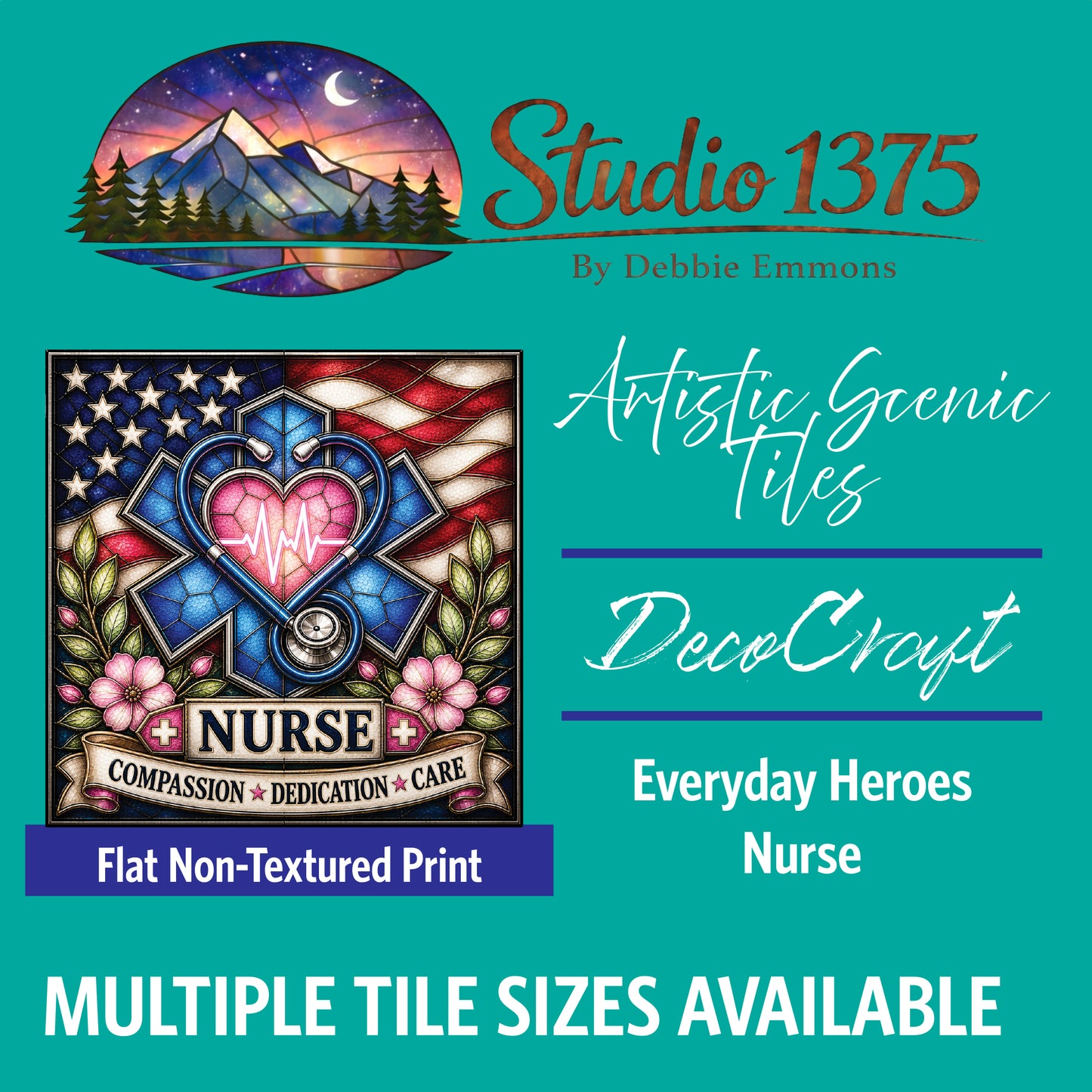 DecoCraft - Studio 1375 - Scenic Tiles Series - Everyday Heroes - Nurse