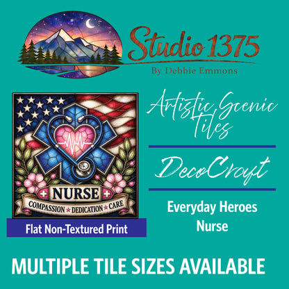 DecoCraft - Studio 1375 - Scenic Tiles Series - Everyday Heroes - Nurse