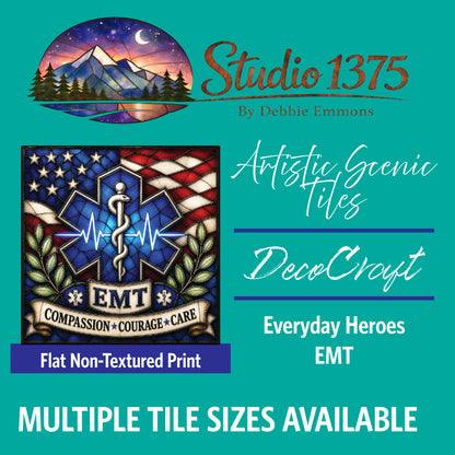 DecoCraft - Studio 1375 - Scenic Tiles Series - Everyday Heroes - EMT