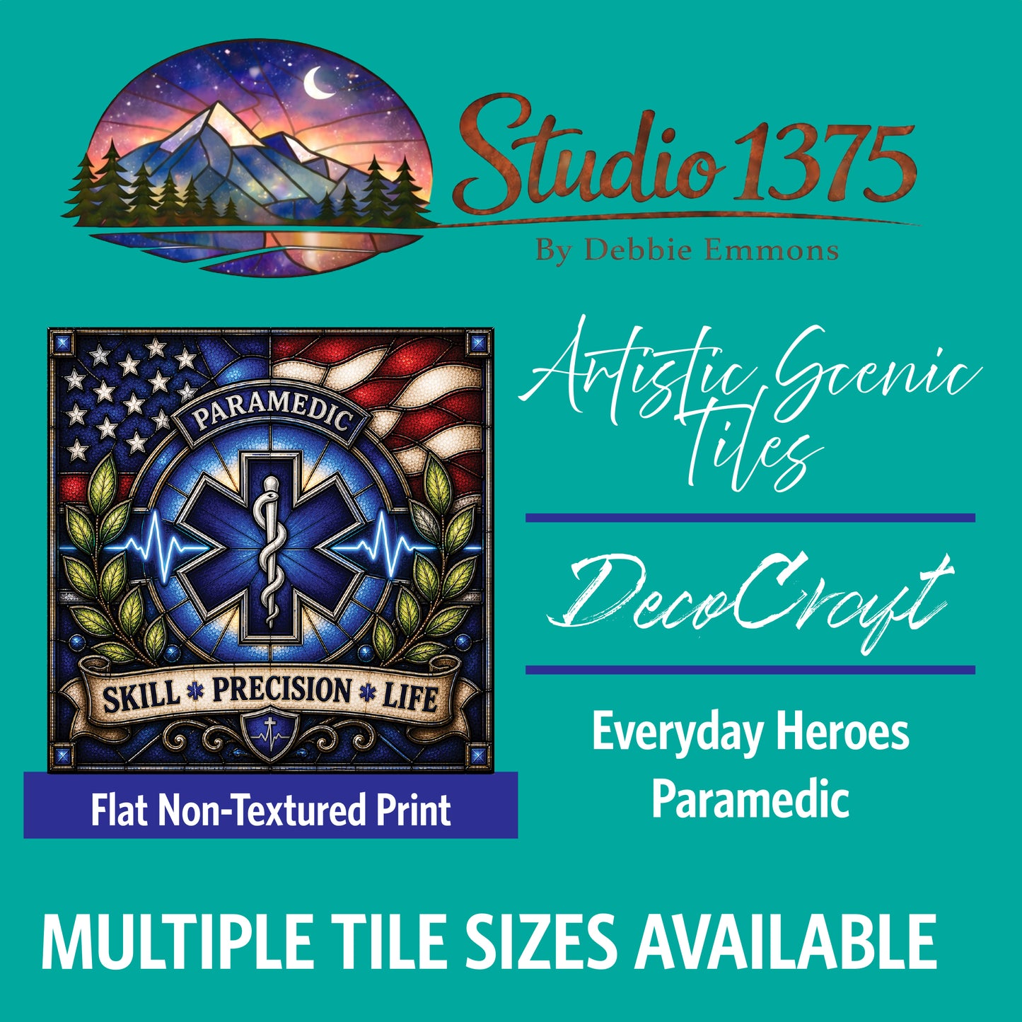 DecoCraft - Studio 1375 - Scenic Tiles Series - Everyday Heroes - Paramedic