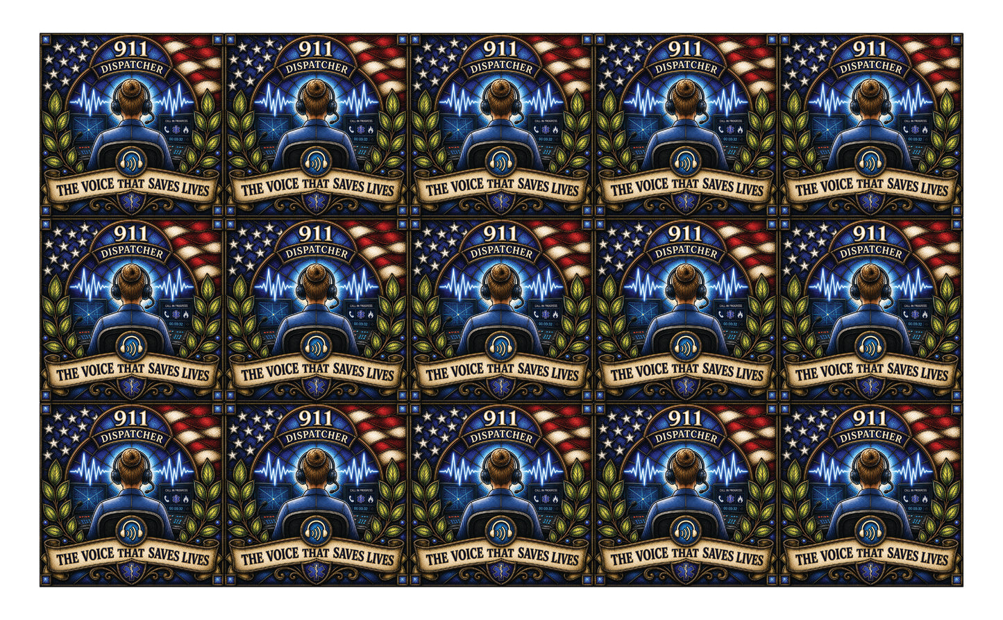 DecoCraft - Studio 1375 - Scenic Tiles Series - Everyday Heroes - 911 Operator