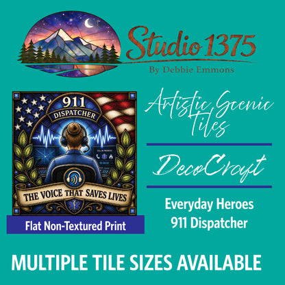 DecoCraft - Studio 1375 - Scenic Tiles Series - Everyday Heroes - 911 Operator