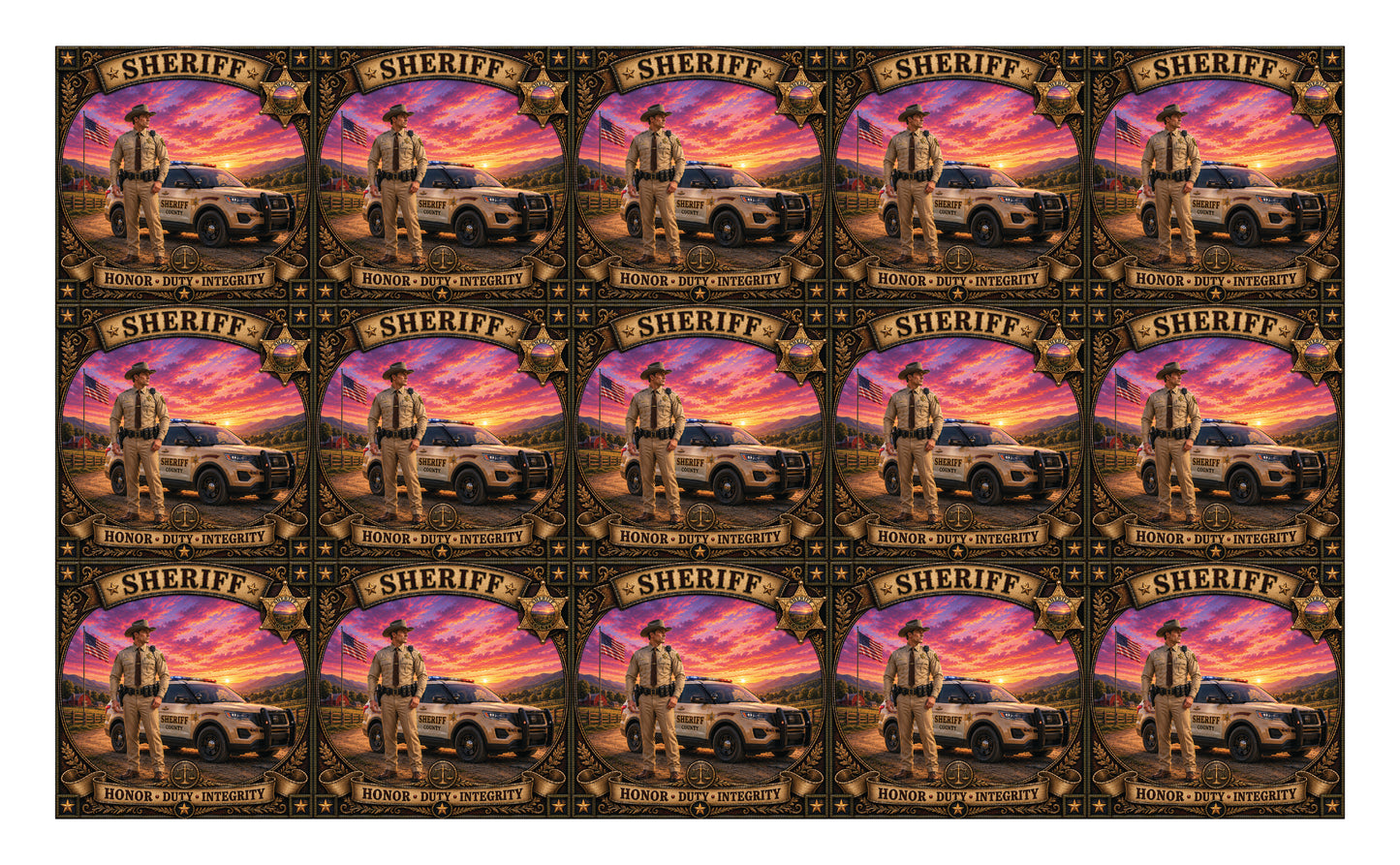 DecoCraft - Studio 1375 - Scenic Tiles Series - Everyday Heroes - Sheriff