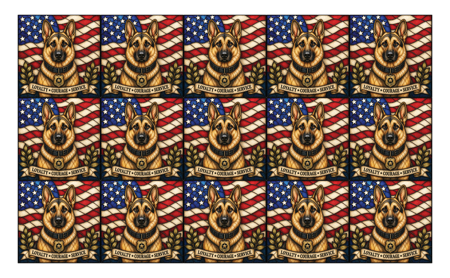 DecoCraft - Studio 1375 - Scenic Tiles Series - Everyday Heroes - K-9 Officer