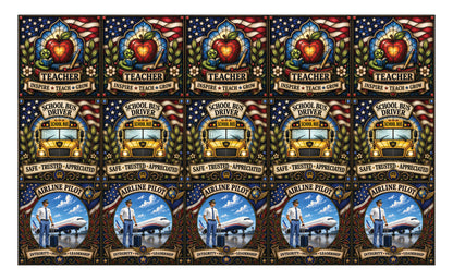 DecoCraft - Studio 1375 - Scenic Tiles Series - Everyday Heroes - Service Professionals Assortment