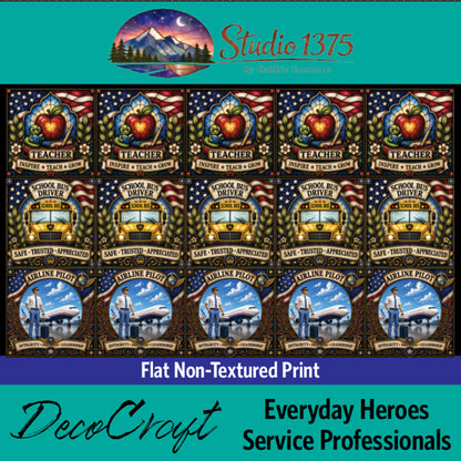 DecoCraft - Studio 1375 - Scenic Tiles Series - Everyday Heroes - Service Professionals Assortment