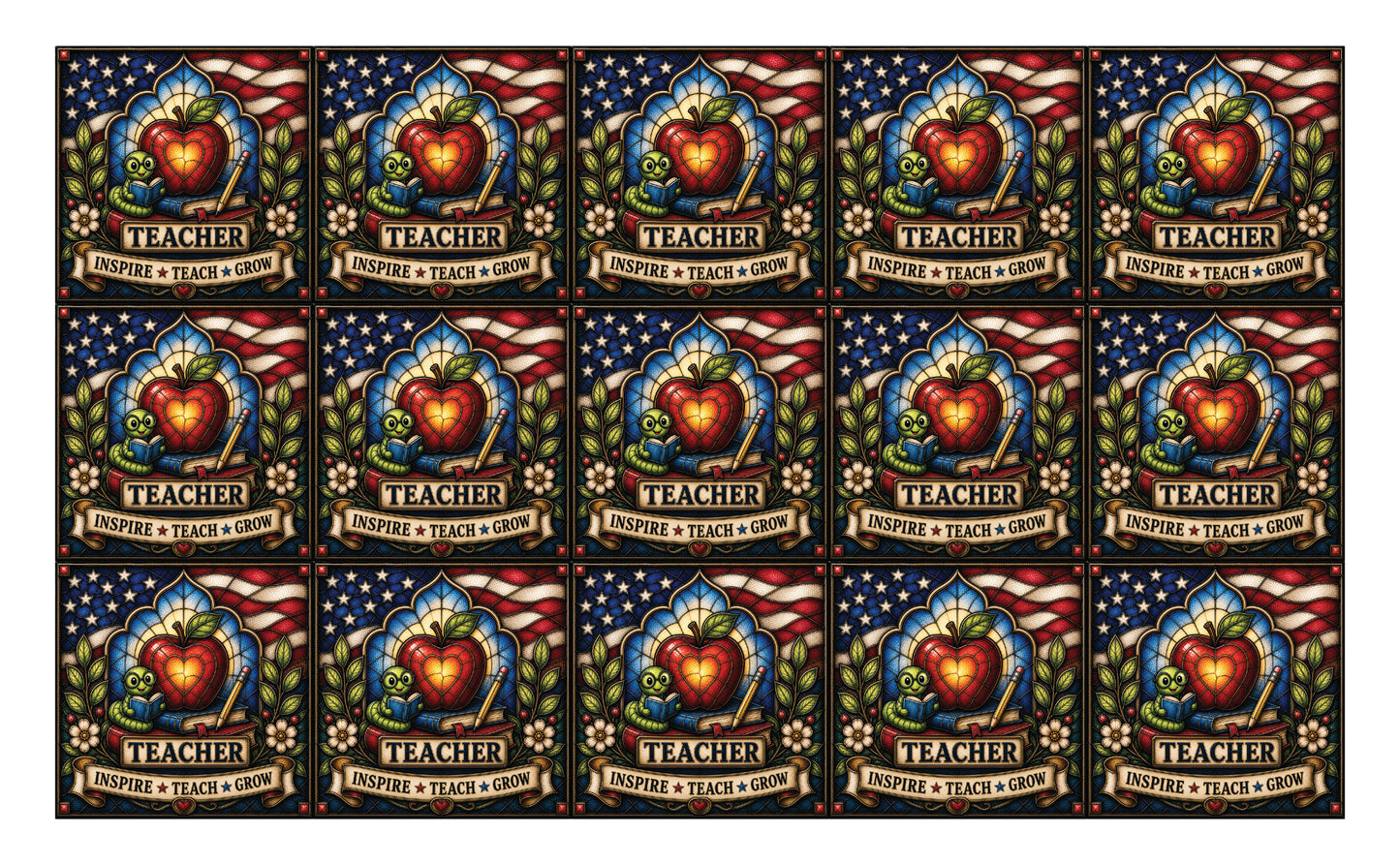 DecoCraft - Studio 1375 - Scenic Tiles Series - Everyday Heroes - Teacher