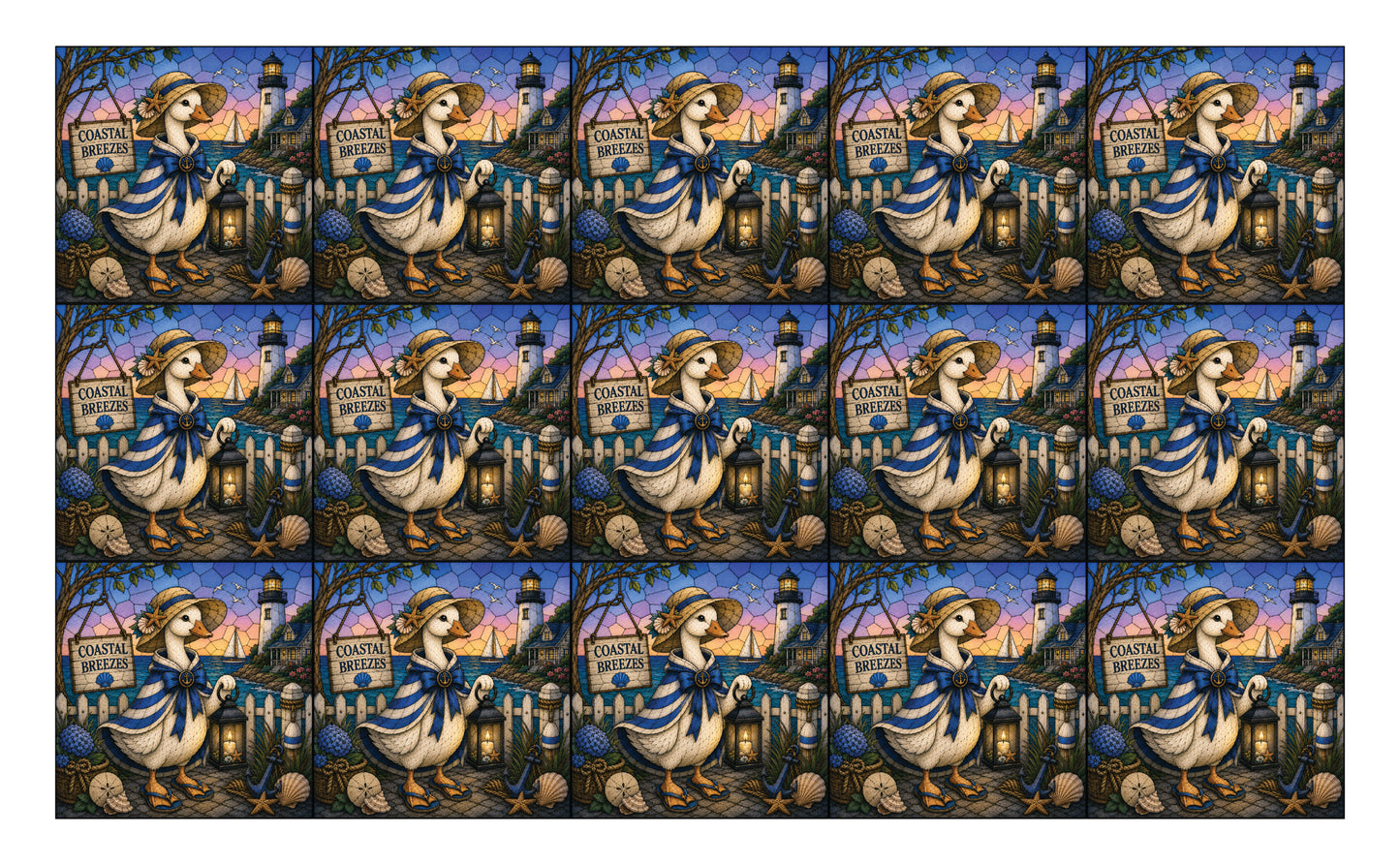 DecoCraft - Studio 1375 - Scenic Tiles Series - Gooseberry Hallow - Costal Breezes