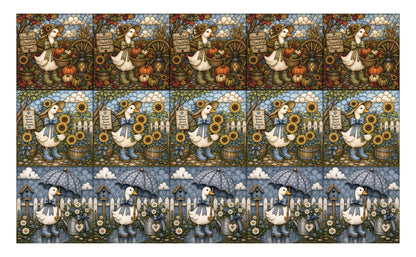DecoCraft - Studio 1375 - Scenic Tiles Series - Gooseberry Hallow Assortment - Everyday Goose
