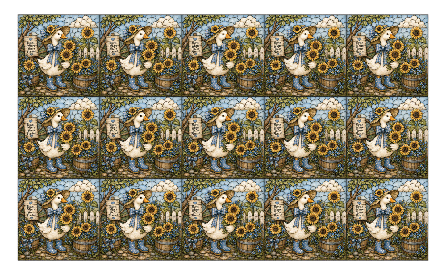 DecoCraft - Studio 1375 - Scenic Tiles Series - Gooseberry Hallow - Sunflower