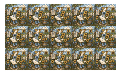 DecoCraft - Studio 1375 - Scenic Tiles Series - Gooseberry Hallow - Sunflower