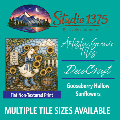 DecoCraft - Studio 1375 - Scenic Tiles Series - Gooseberry Hallow - Sunflower
