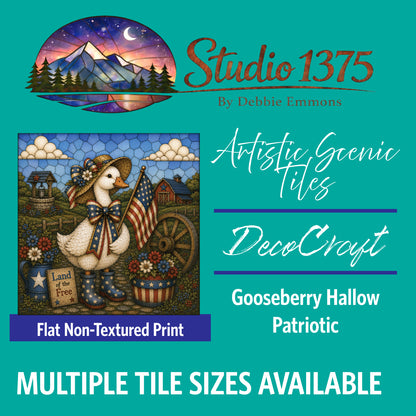 DecoCraft - Studio 1375 - Scenic Tiles Series - Gooseberry Hallow - Patriotic