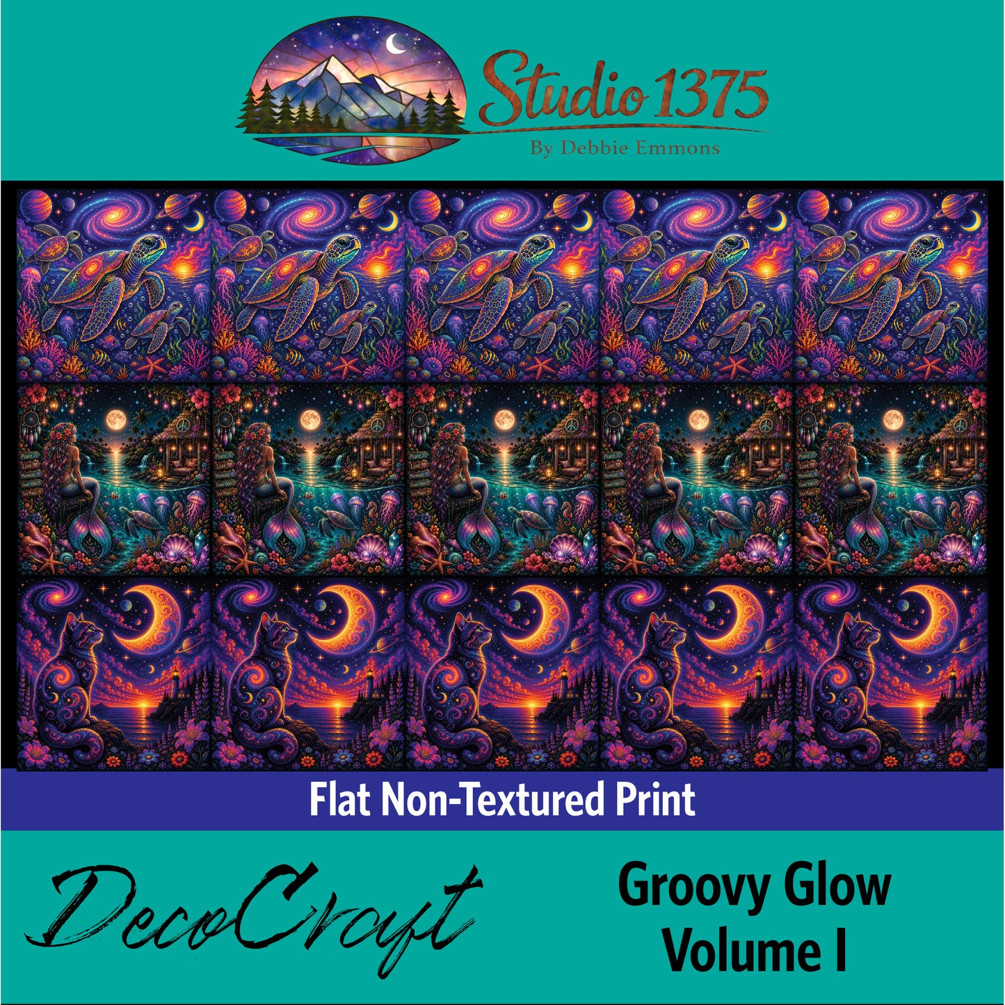 DecoCraft - Studio 1375 - Scenic Tiles Series - Groovy Glow Volume I