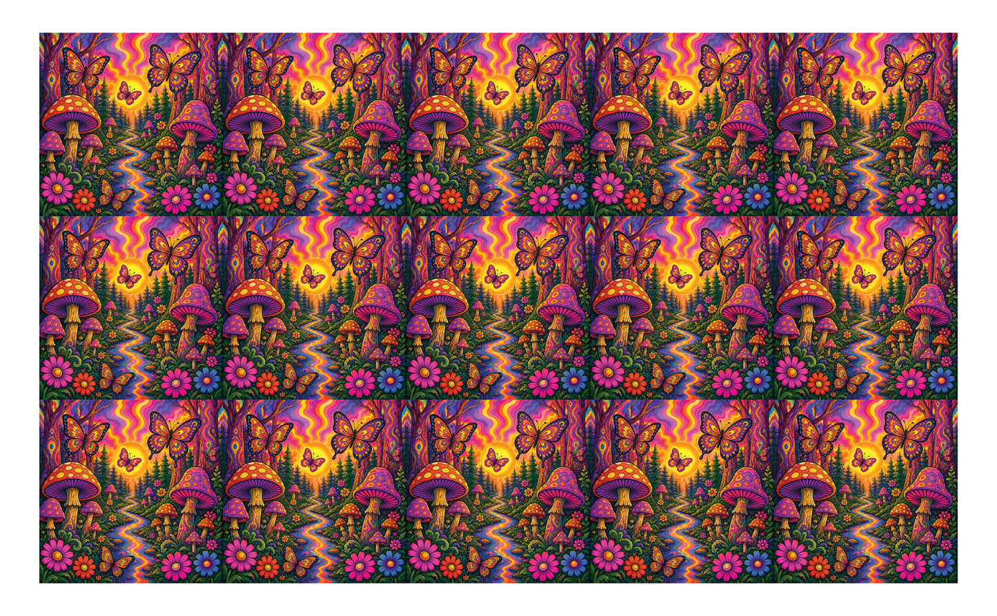 DecoCraft - Studio 1375 - Scenic Tiles Series - Groovy Glow - Rainbow River