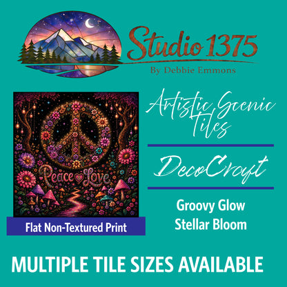 DecoCraft - Studio 1375 - Scenic Tiles Series - Groovy Glow - Stellar Bloom