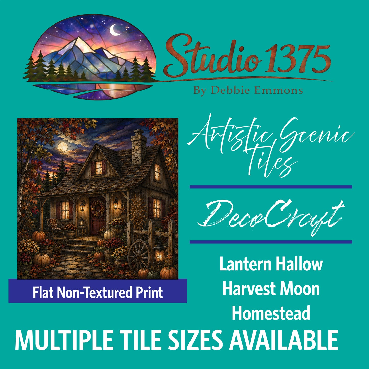 DecoCraft - Studio 1375 - Scenic Tiles Series - Lantern Hallow - Harvest Moon Homestead